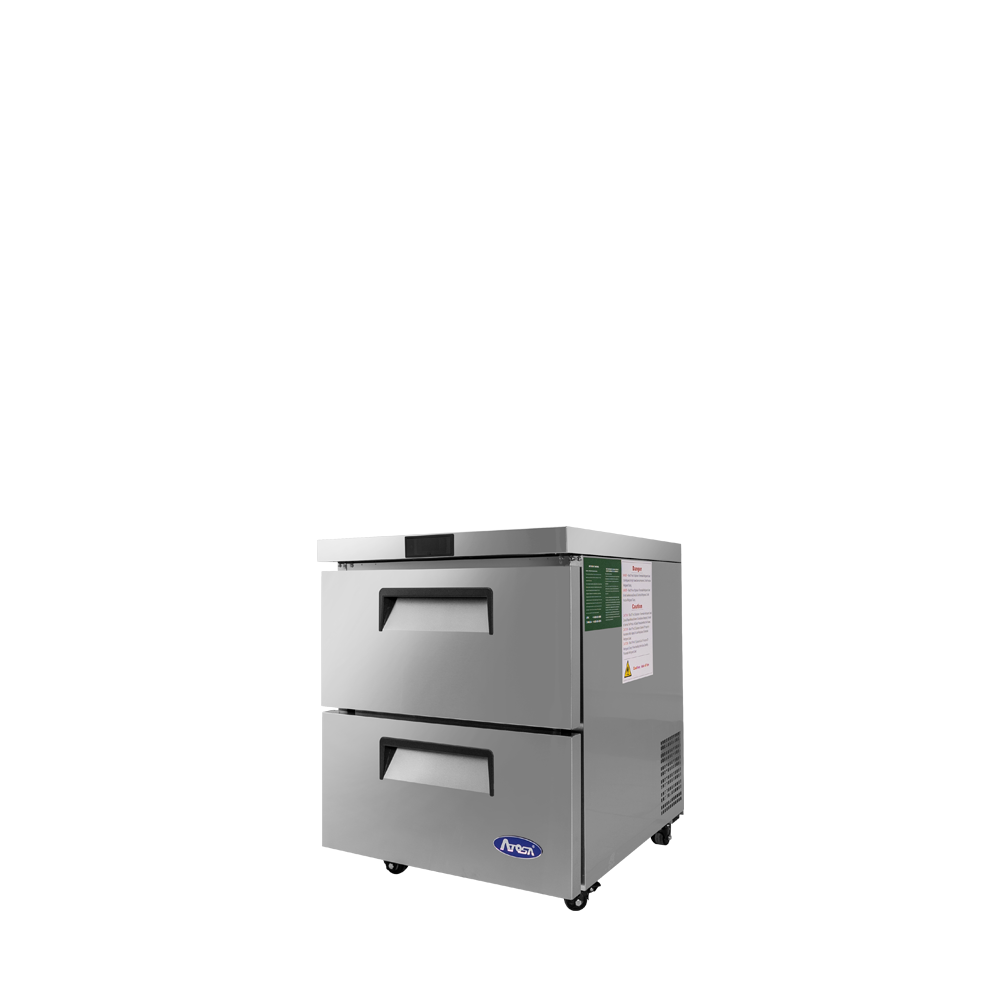Atosa MGF8415GR 27″ Two-Drawer Undercounter Refrigerator, 7.15 Cu. Ft.