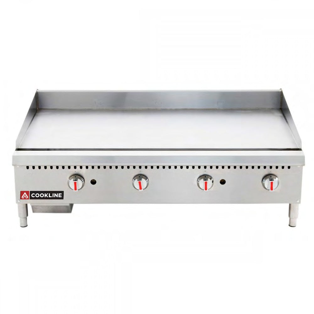 Cookline CGG-48M 48" Gas Countertop Griddle with Manual Controls, 120,000 BTU