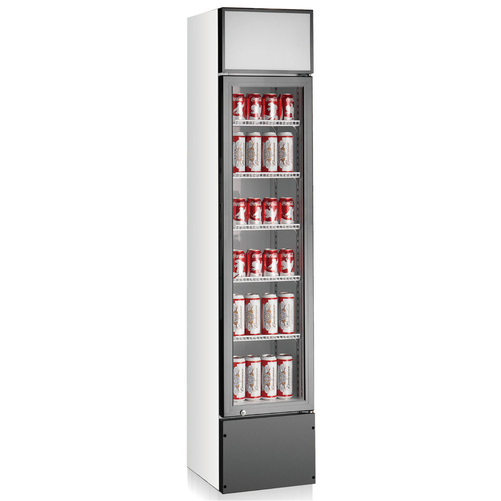 NAFCOOL SDGR15 15" Slim Line Glass Door Merchandiser,  6.5 Cu. Ft.