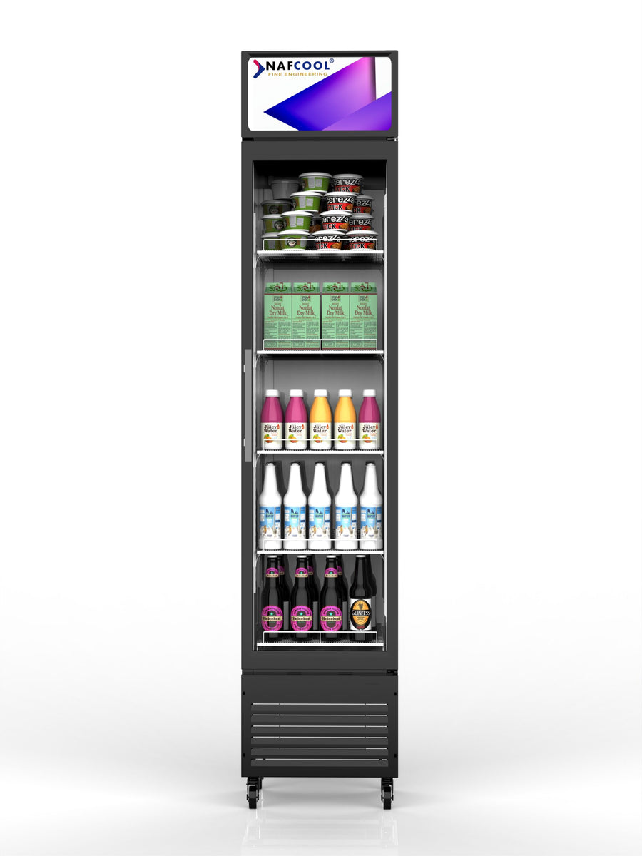 NAFCOOL SDGR15 15" Slim Line Glass Door Merchandiser,  6.5 Cu. Ft.