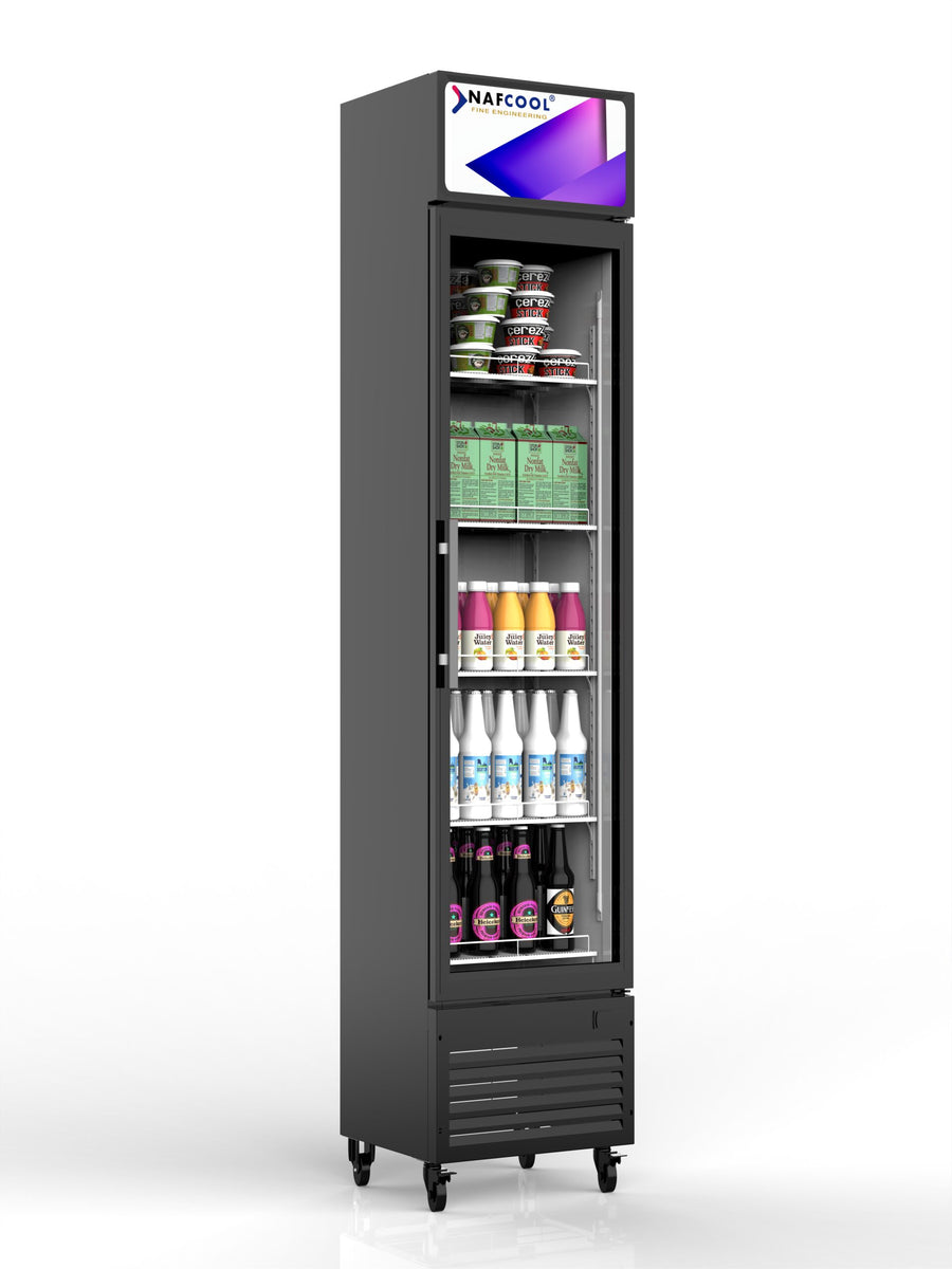 NAFCOOL SDGR15 15" Slim Line Glass Door Merchandiser,  6.5 Cu. Ft.