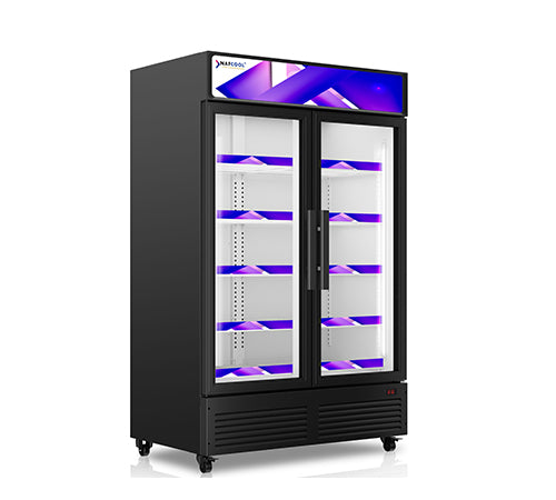 NAFCOOL GDR55 55" 2 Glass Hinge Door Merchandiser, 43.97 Cu. Ft.