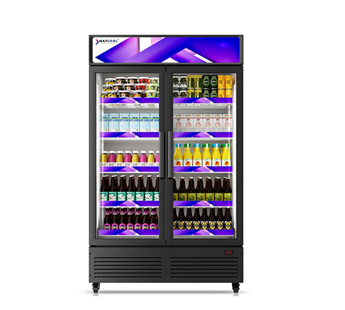 NAFCOOL GDR47 47" 2 Glass Hinge Door Merchandiser, 37.93 Cu. Ft.