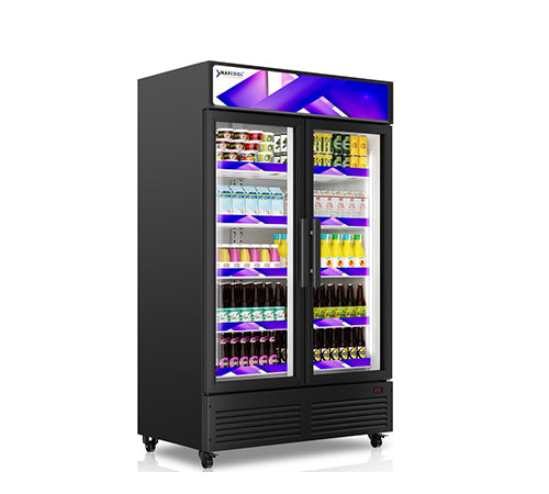 NAFCOOL GDR47 47" 2 Glass Hinge Door Merchandiser, 37.93 Cu. Ft.