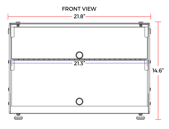 Marchia SA50 22" Straight Glass Countertop Dry Display Case