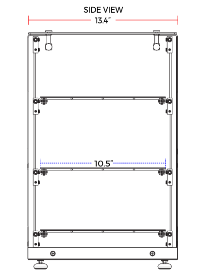 Marchia SA60 16" Vertical Straight Glass Countertop Dry Display Case