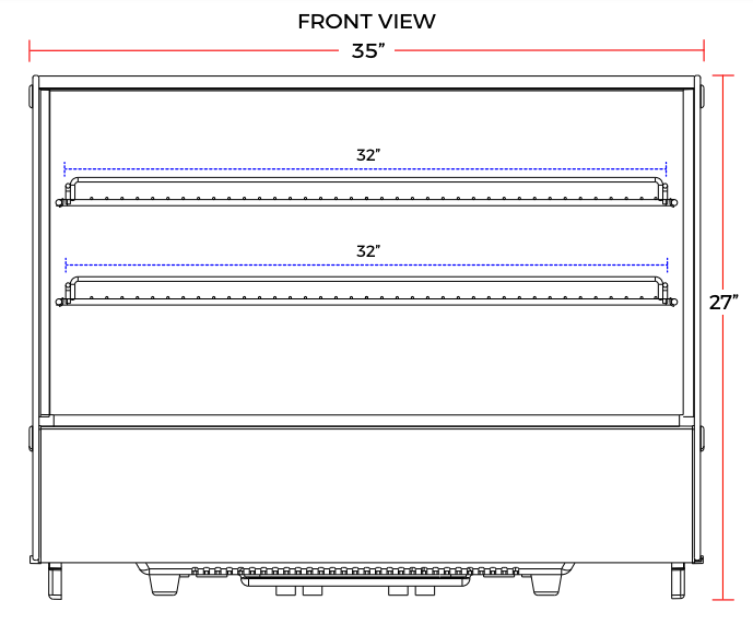 Marchia MDC160 36" Refrigerated Countertop Display Case