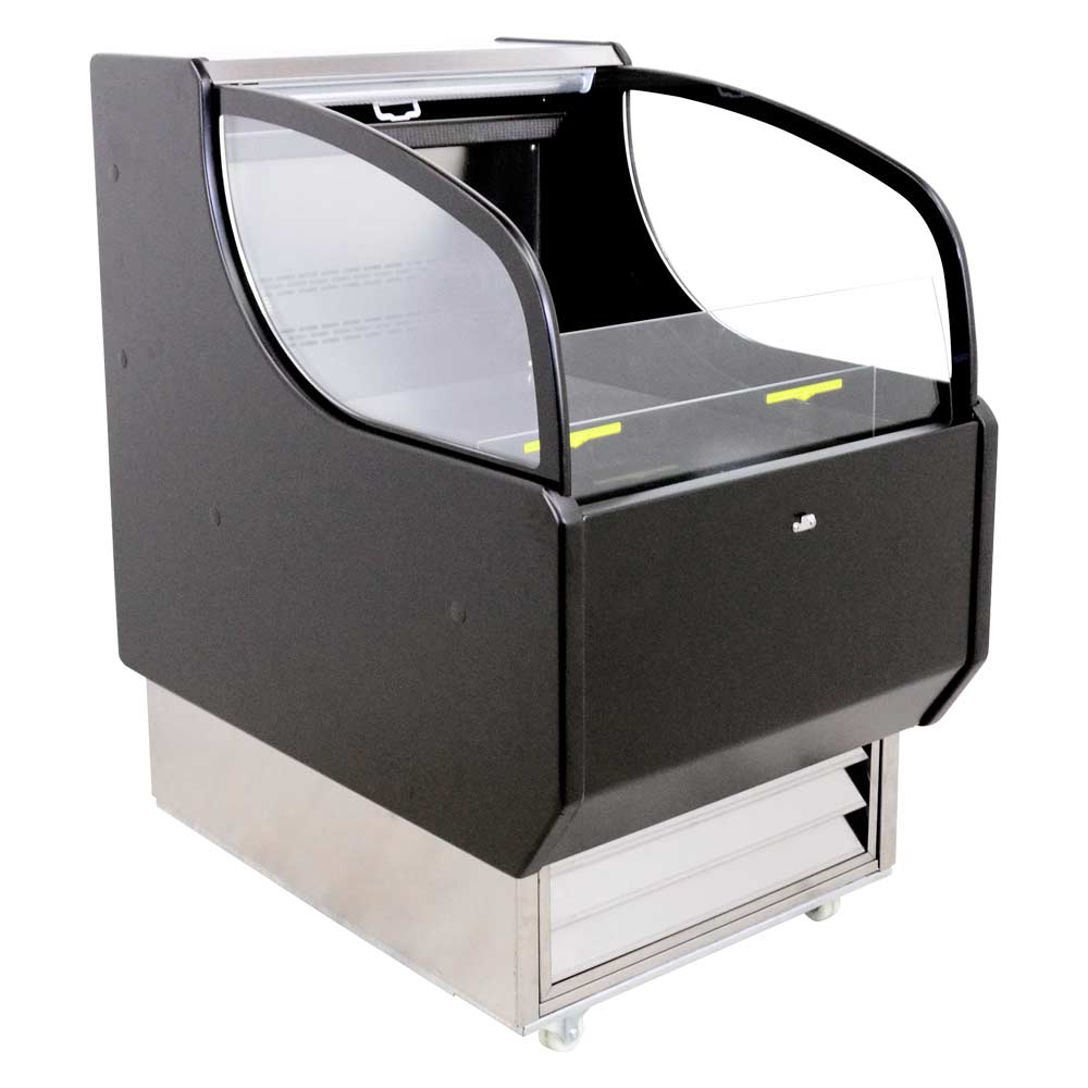 Marchia USTAR25 26" Black Low Profile Horizontal Display Case Merchandiser