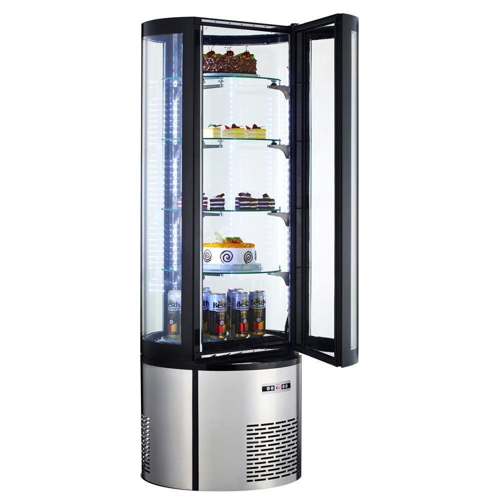 Marchia MVSR400 Refrigerated 69" Vertical Curved Glass Cake Display Case
