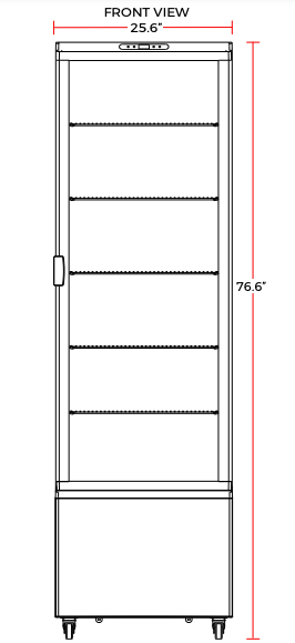 Marchia MVS500 69" Vertical Refrigerated Glass Cake Display Case