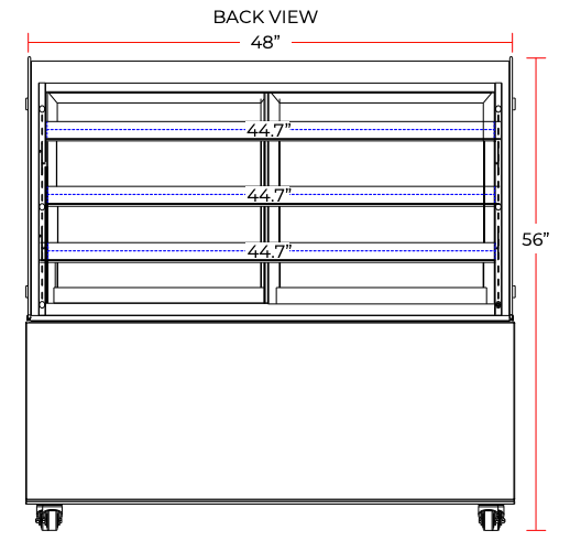 Marchia MBT48 48" Curved Glass Refrigerated Bakery Display Case