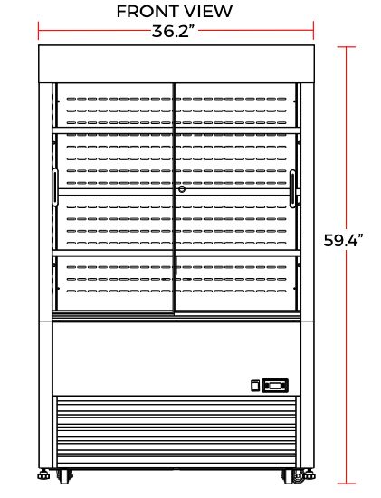 Marchia MDS390-SS 36" Open Refrigerated Merchandiser Grab and Go Display Case, S/S