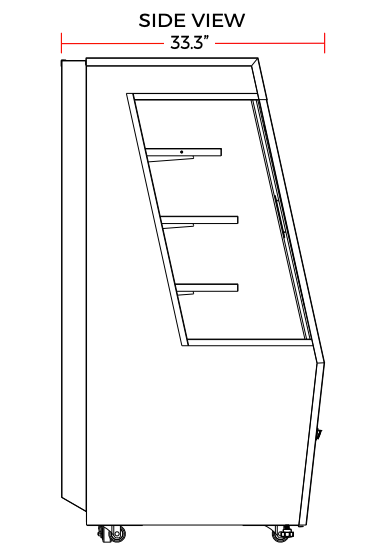 Marchia MDS390-SS 36" Open Refrigerated Merchandiser Grab and Go Display Case, S/S
