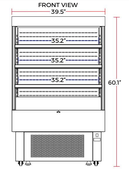 Marchia MDS380 40" Open Refrigerated Merchandiser Grab and Go Display Case