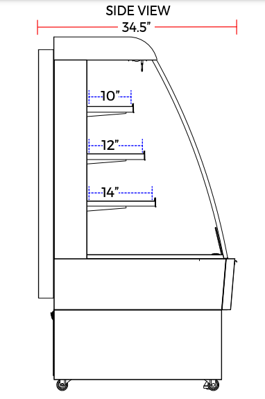 Marchia MDS380 40" Open Refrigerated Merchandiser Grab and Go Display Case