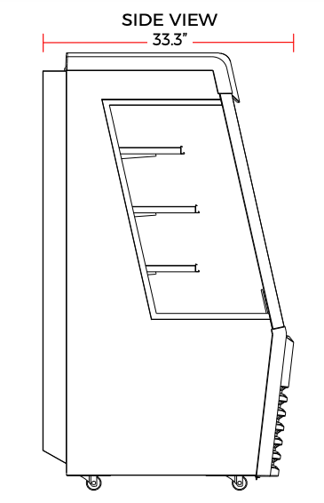 Marchia MDS390 36" Open Refrigerated Merchandiser Grab and Go Display Case, Black