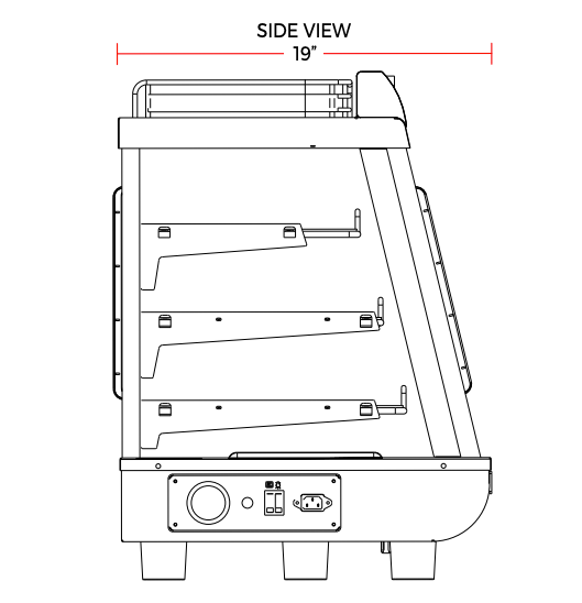 Marchia MHCC186 48" Heated Countertop Display Front and Rear Access Doors