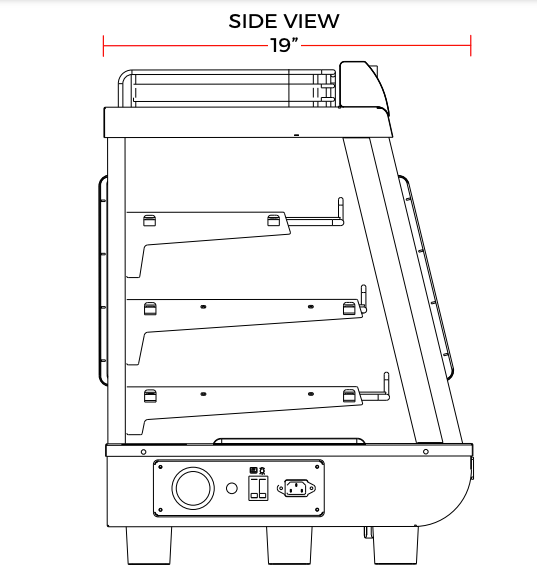 Marchia MHCC136 36" Heated Countertop Display Front and Rear Access Doors