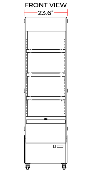 Marchia MHS220 Open Heated Grab and Go Display Warming Case