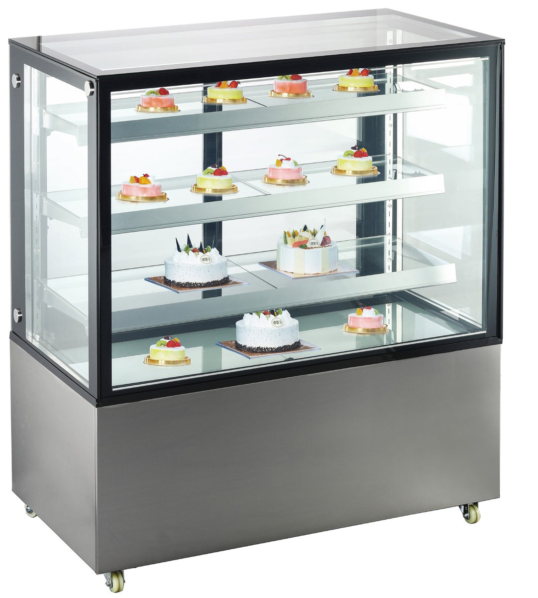 Marchia MBT48-ST 48" High Straight Glass Refrigerated Bakery Display Case, 3 Shelved