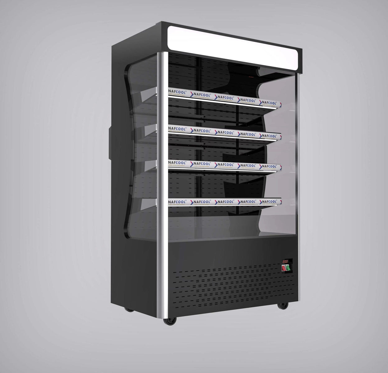 NAFCOOL OFC46S 46″ Slim Depth Open Air Curtain Merchandiser, 13.24 Cu. Ft.