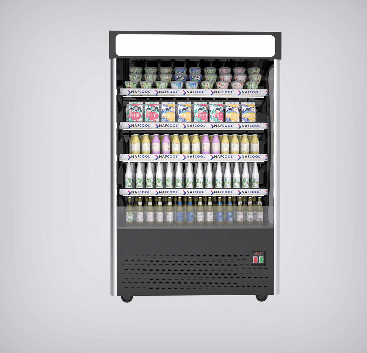 NAFCOOL OFC46S 46″ Slim Depth Open Air Curtain Merchandiser, 13.24 Cu. Ft.