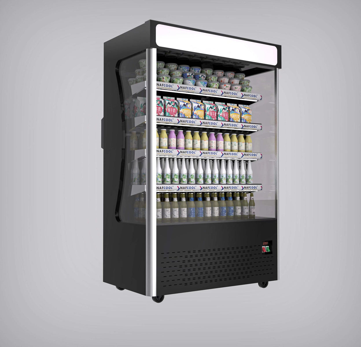 NAFCOOL OFC46S 46″ Slim Depth Open Air Curtain Merchandiser, 13.24 Cu. Ft.