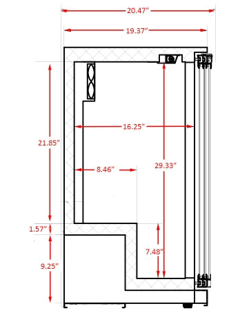 Unity U-BB3 54" Three Sliding Door Merchandising Bar Cooler