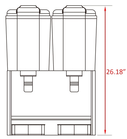 Coldline CBD-2 Double 3 Gallon Bowl Refrigerated Beverage Dispenser with Stirring System