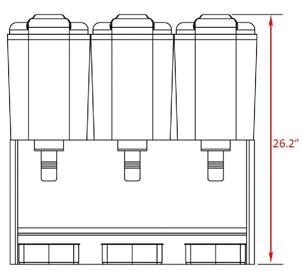 Coldline CBD-3 Triple 3 Gallon Bowl Beverage Dispenser with Stirring System