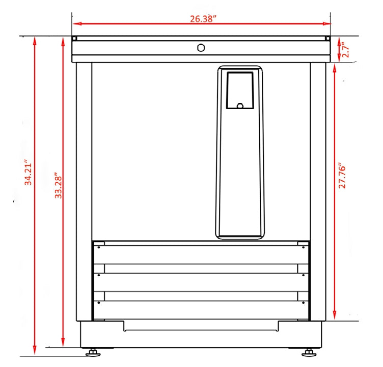 Coldline BBC-25 25" Horizontal Reach-In Black Bottle Cooler, 5 Cu. Ft.