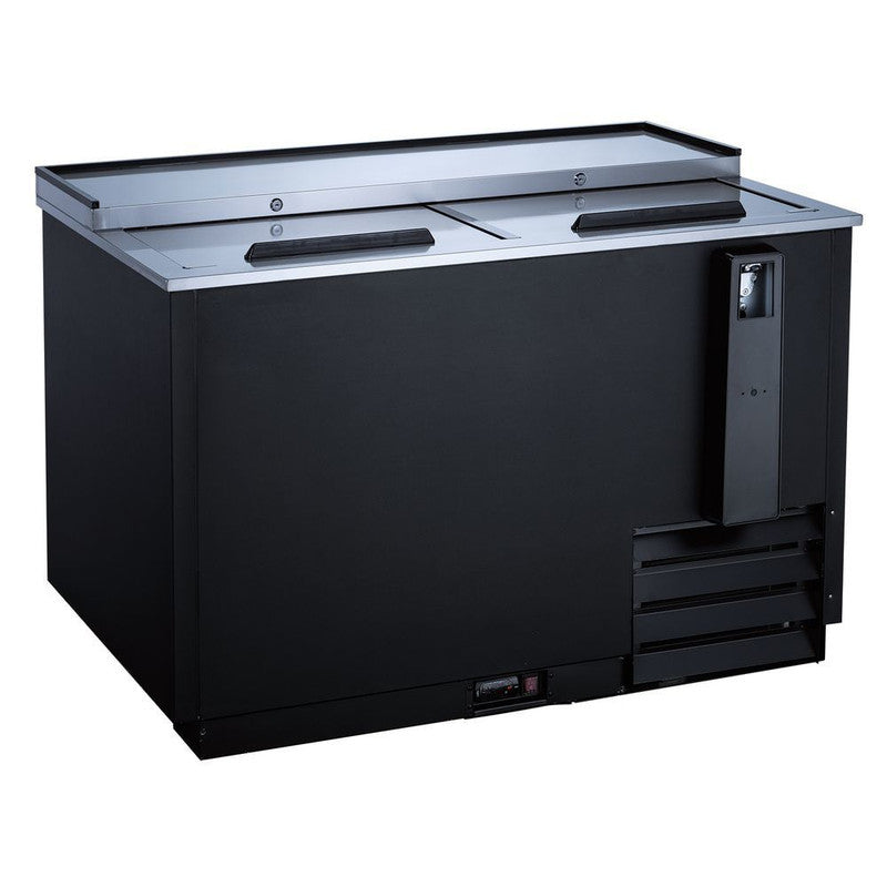 Coldline BBC-50 50" Horizontal Black Bottle Cooler, 13 Cu. Ft.