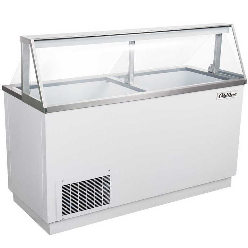 Coldline DIP-66 68" 12 Tub Deluxe Ice Cream and Gelato Dipping Cabinet