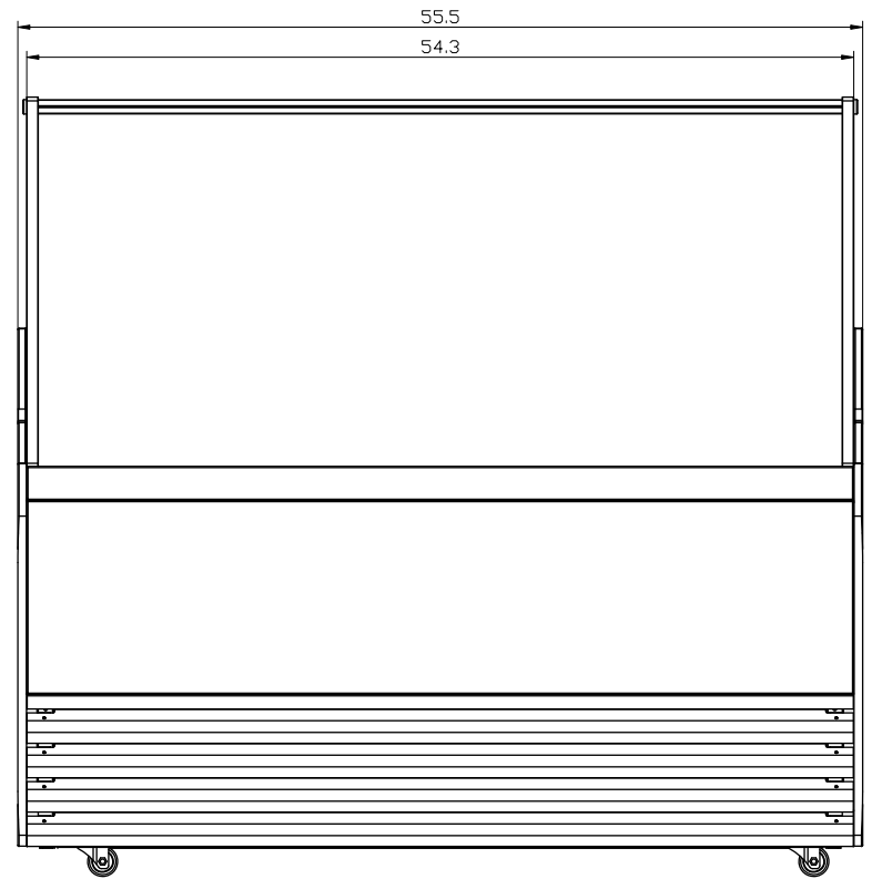 Marchia GIC-10 56" 10 Pan White Gelato Ice Cream Dipping Cabinet Display Freezer