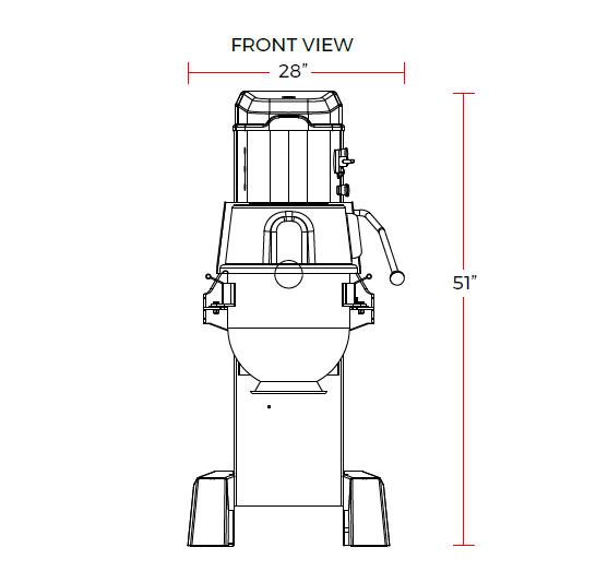 Prepline PHLM40B-T 40 Quart Gear Driven Commercial Planetary Stand Mixer with Timer
