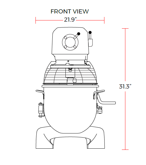 Prepline PHLM10B-T 10 Quart Gear Driven Commercial Planetary Stand Mixer with Timer
