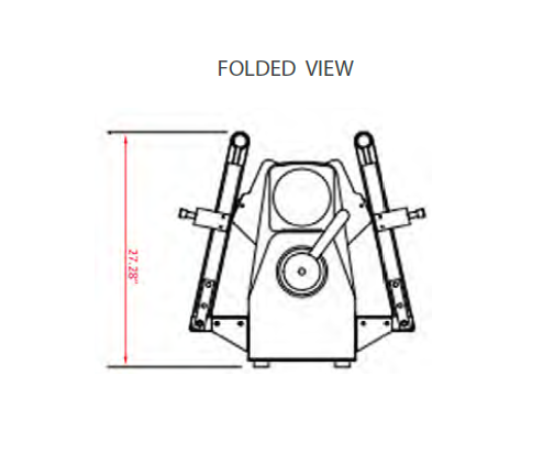Prepline CSP-69 69" Countertop Reversible Dough Sheeter with Roller Pin, 120V
