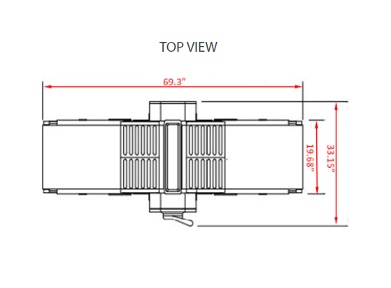 Prepline CSP-69 69" Countertop Reversible Dough Sheeter with Roller Pin, 120V