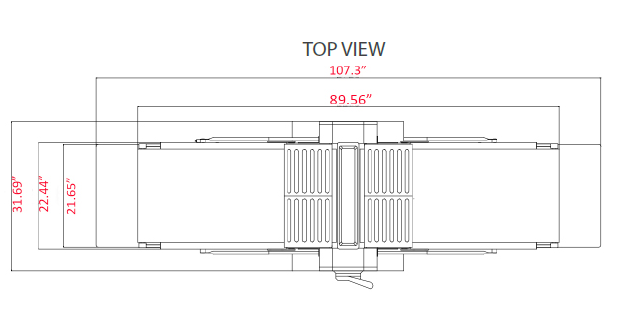 Prepline FSS-89 89" Floor Model Reversible Dough Sheeter with Roller Pin, All Stainless Steel Body, 120V