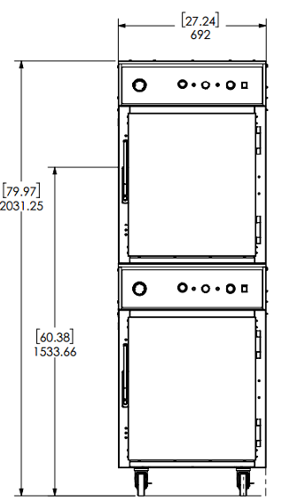 Prepline SLO-2 Double Deck Slow Cook and Hold Oven, 208/240V