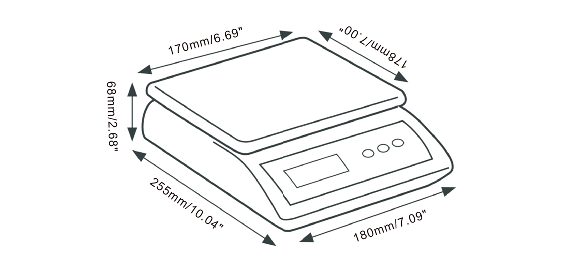 Prepline PSP20 20 lb. Digital Portion Control Scale with Additional Counting Function