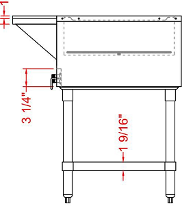 Prepline EST30-2O 32" Two Well Electric Hot Food Steam Table with Undershelf, 120V, 1000W