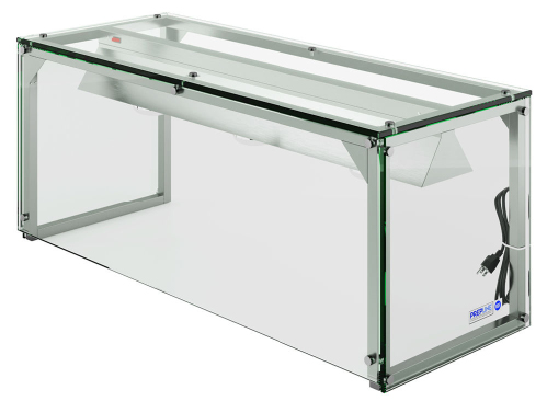 Prepline EST48-3O 48" Three Pan Open Well Gas Hot Food Steam Table with Undershelf