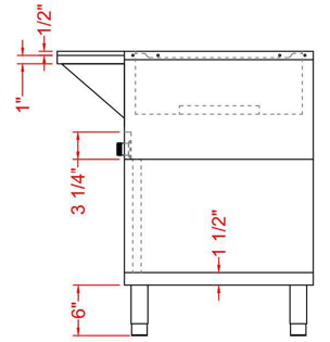 Prepline GSTC60-4O 60" Four Well Electric Hot Food Steam Table with Enclosed Base and Sliding Doors, 208/240V, 3000W