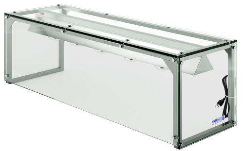 Prepline GSTC74-5O 74" Five Pan Open Well Gas Hot Food Steam Table with Enclosed Base and Sliding Doors