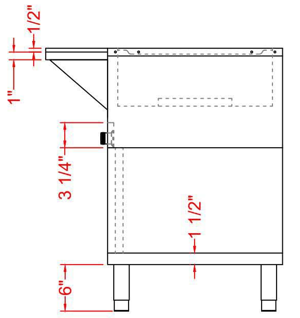Prepline GSTC48-3O 48" Three Pan Sealed Well Gas Hot Food Steam Table with Enclosed Base and Sliding Doors