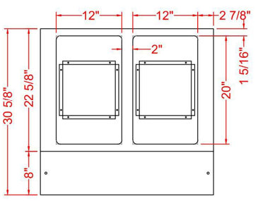 Prepline GSTC30-2O 32" Two Pan Open Well Gas Hot Food Steam Table with Enclosed Base and Sliding Doors