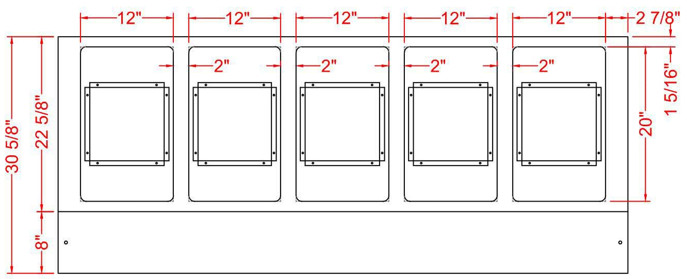 Prepline GST74-5O 74" Five Pan Open Well Gas Hot Food Steam Table with Undershelf