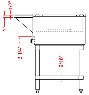 Prepline GST30-2O 32" Two Well Gas Hot Food Steam Table with Undershelf