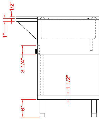 Prepline GSTC74-5S 74" Five Pan Open Well Gas Hot Food Steam Table with Enclosed Base and Sliding Doors